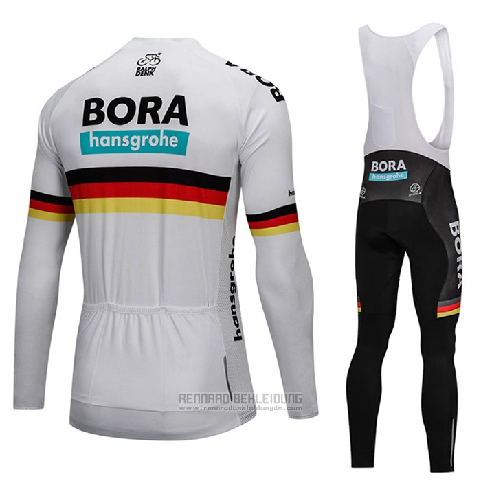2018 Fahrradbekleidung Bora Champion Belgien Wei Trikot Langarm und Tragerhose